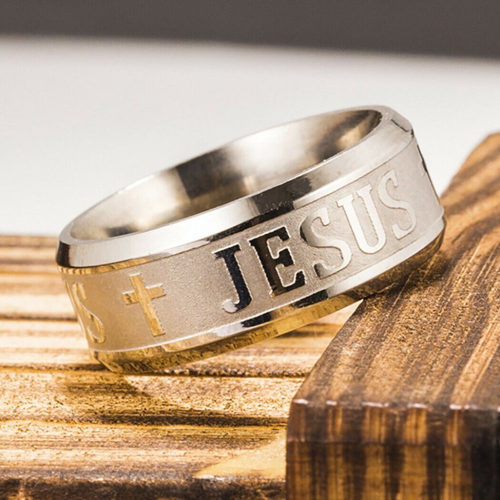 Stainless Steel JESUS RING - Picture 4 of 5